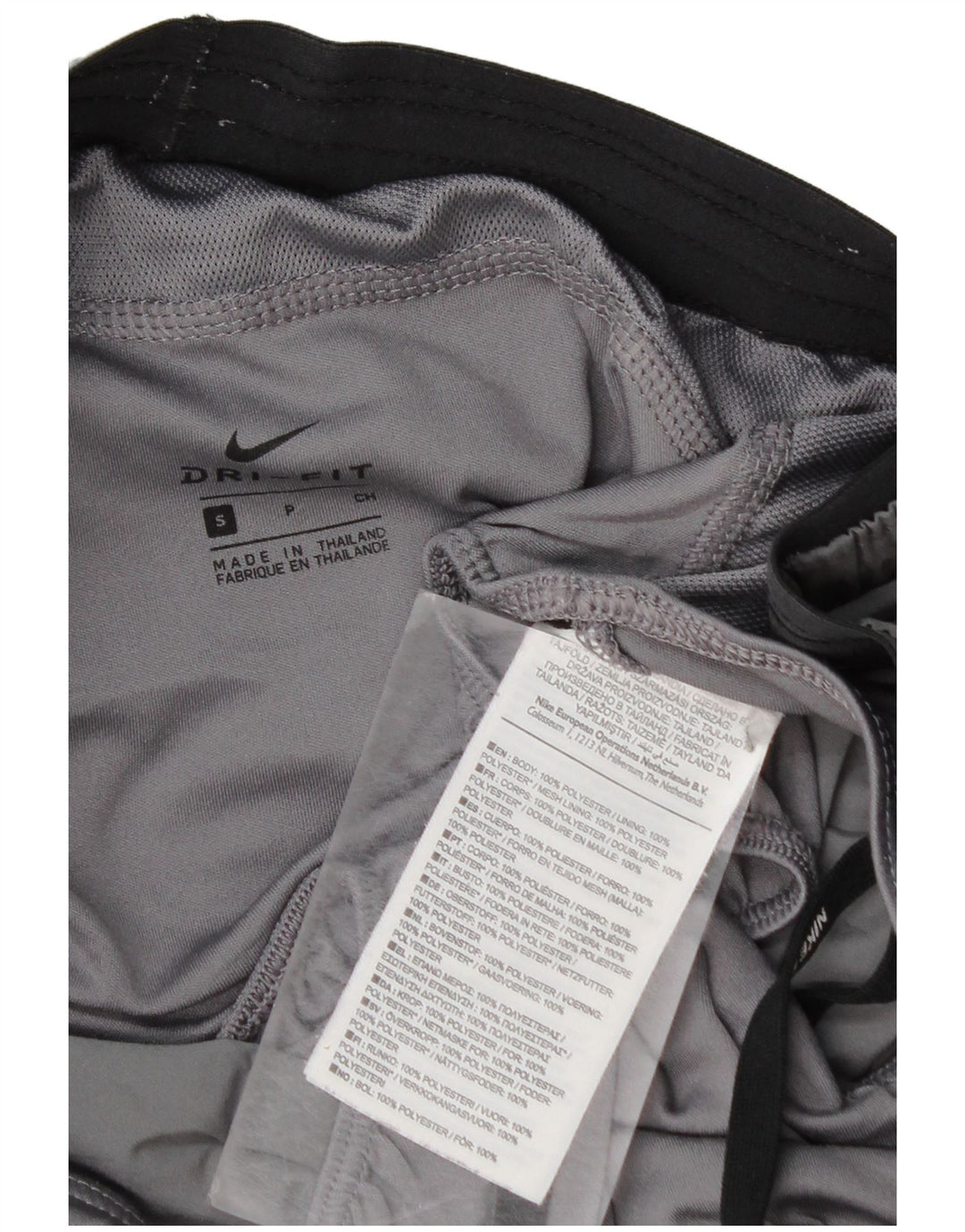 Pantaloni scurți sport Nike Dri Fit pentru femei UK 10 Small Gri Poliester