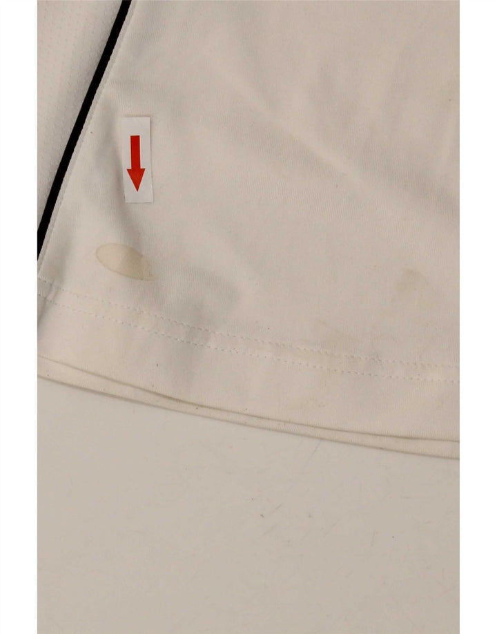 Tricou polo Adidas pentru femei UK 12 Medium White Colorblock Poliester