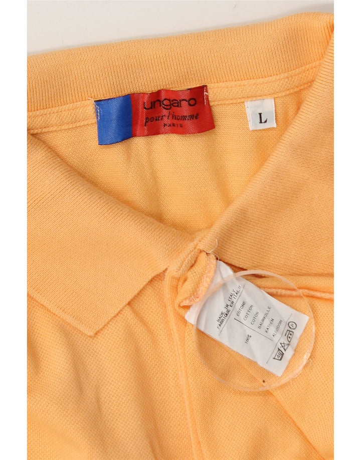 Tricou polo pentru bărbați Ungaro, bumbac portocaliu mare