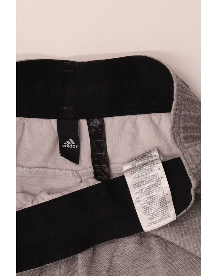 Pantaloni scurți sport Adidas pentru bărbați, bumbac gri mediu