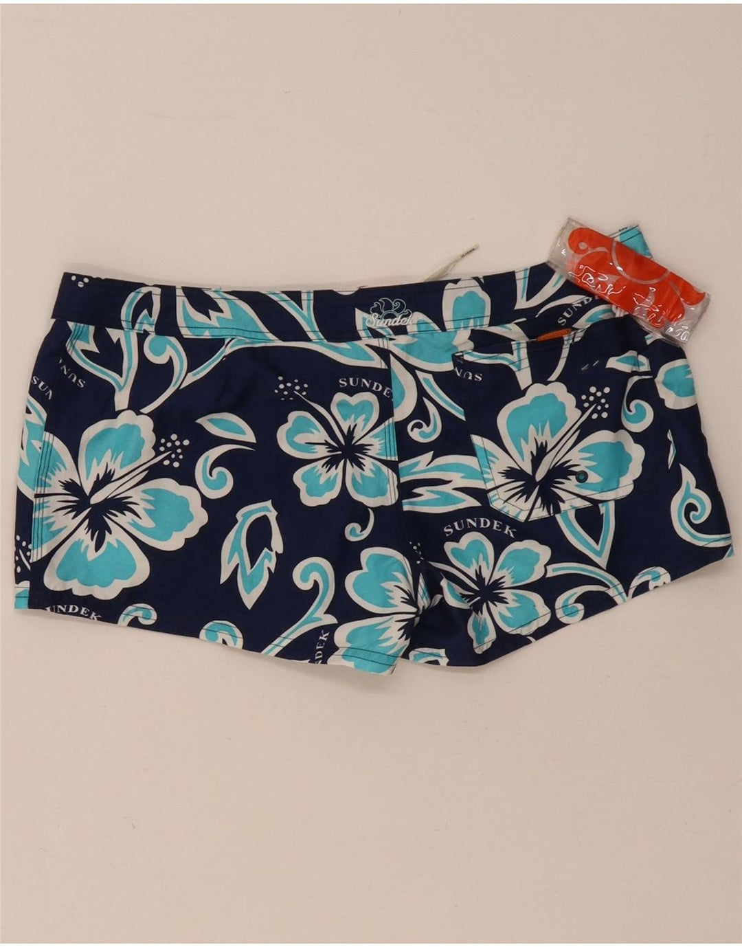 SUNDEK Pantaloni scurți de înot pentru femei US 2 XS bleumarin din poliester floral
