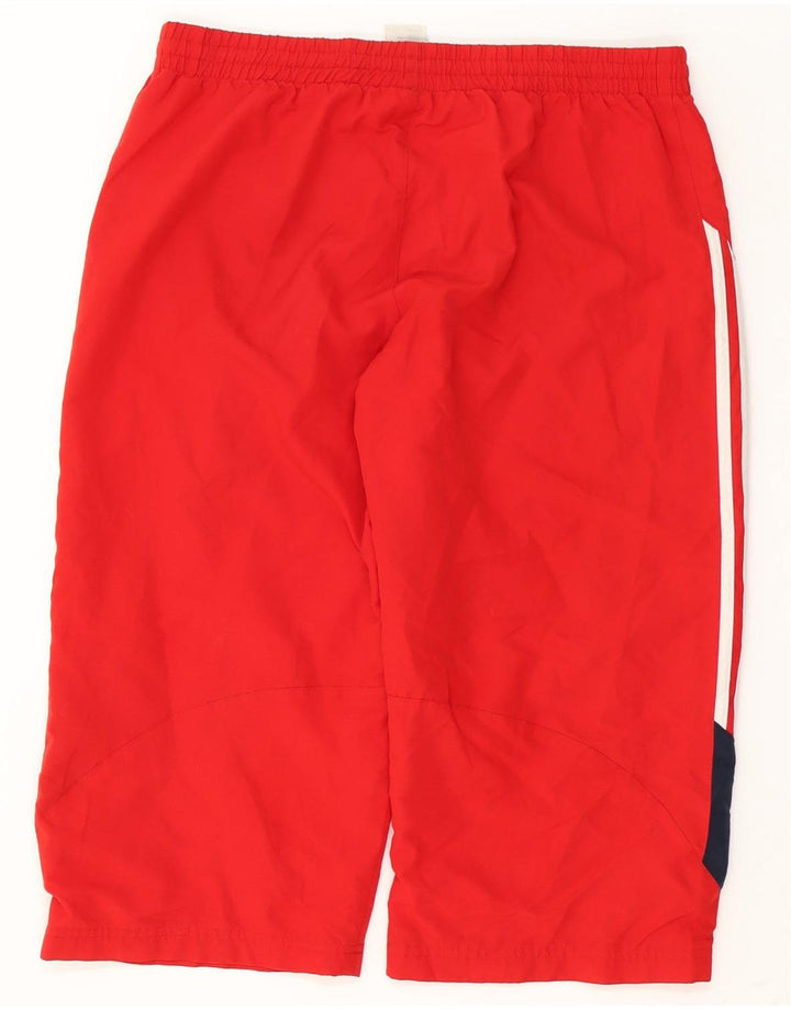Pantaloni scurți sport Bermude Adidas pentru bărbați, roșu mediu, poliester color bloc