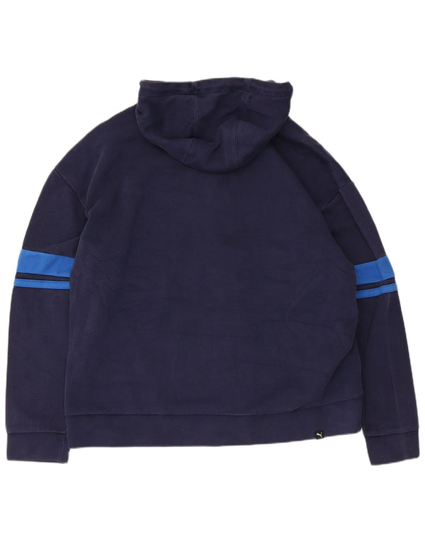 Pulover Puma Graphic Zip pentru bărbați, 2XL, bumbac colorblock, albastru