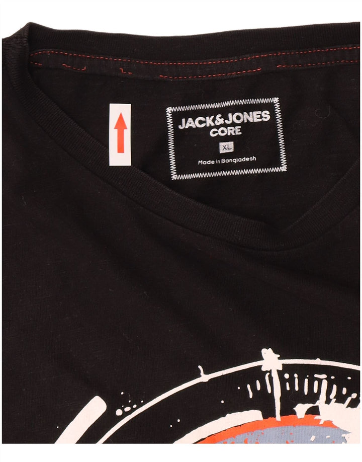 Tricou grafic Jack & Jones pentru bărbați Top XL negru
