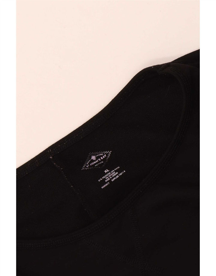 Top pentru femei St John's Bay cu mâneci 3/4 UK 18 XL Poliester negru