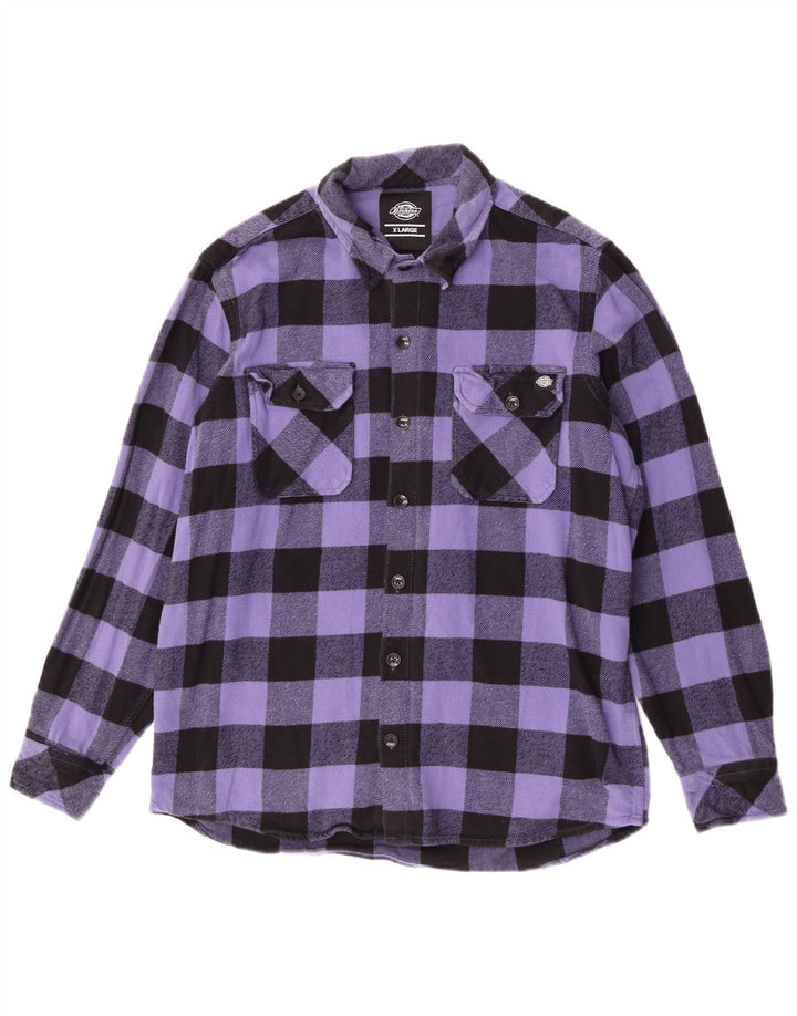 Cămașă de flanel pentru bărbați Dickies XL, mov, din bumbac