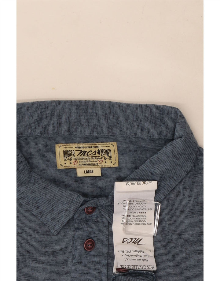 Tricou polo Marlboro Classics pentru bărbați, mare, albastru, poliester