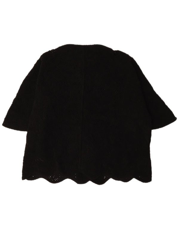 Blazer supradimensionat cu mânecă scurtă pentru femei Zara UK 14 Medium Black