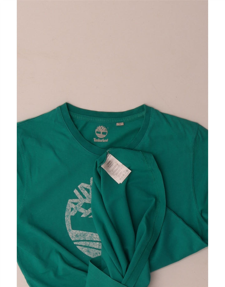 TIMBERLAND Tricou grafic pentru bărbați Top mediu albastru bumbac