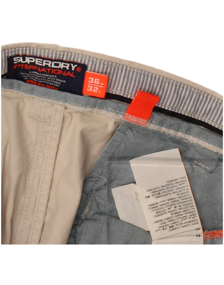 Pantaloni scurți chino pentru bărbați SUPERDRY W36, bumbac, bej, mari