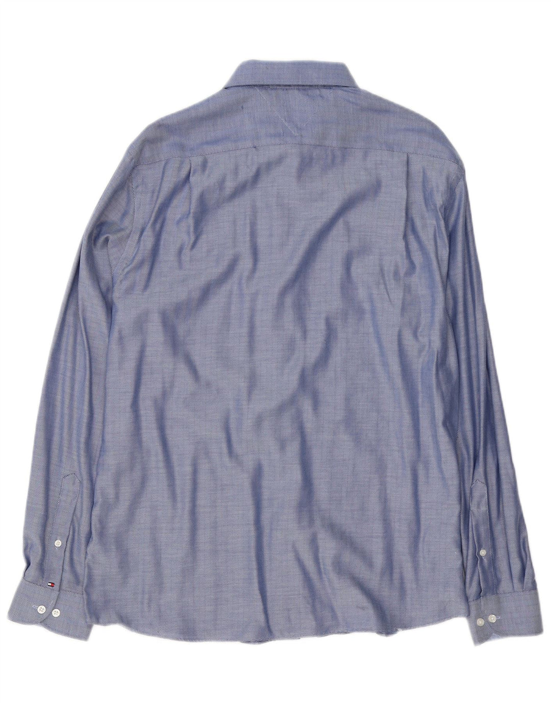 Cămașă pentru bărbați Tommy Hilfiger Mărimea 16 1/2 mare din bumbac cu țesătură albastră