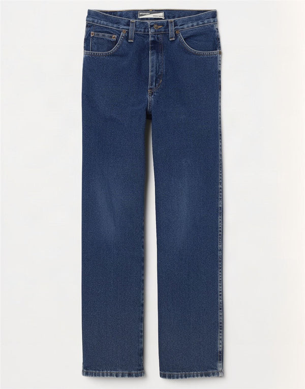 Wrangler Mens Regular Straight Jeans W30 L30 Blue Cotton