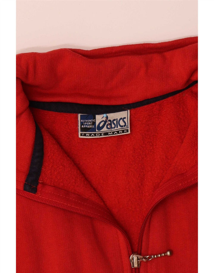 Jachetă pentru trening Asics pentru băieți 11-12 ani, bumbac roșu