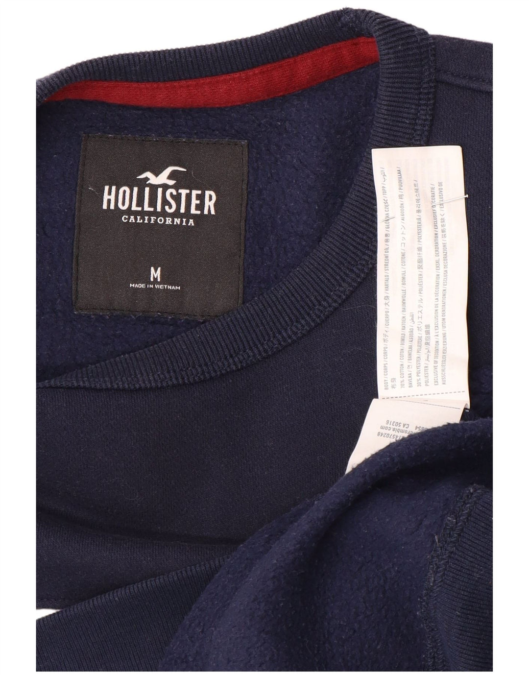 Pulover cu grafică Hollister pentru bărbați, mijlociu, bleumarin, color block