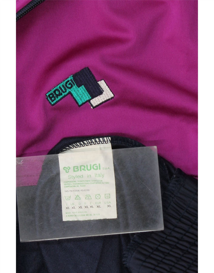 Jachetă de trening BRUGI pentru bărbați, XL, albastru bleumarin, poliester color bloc