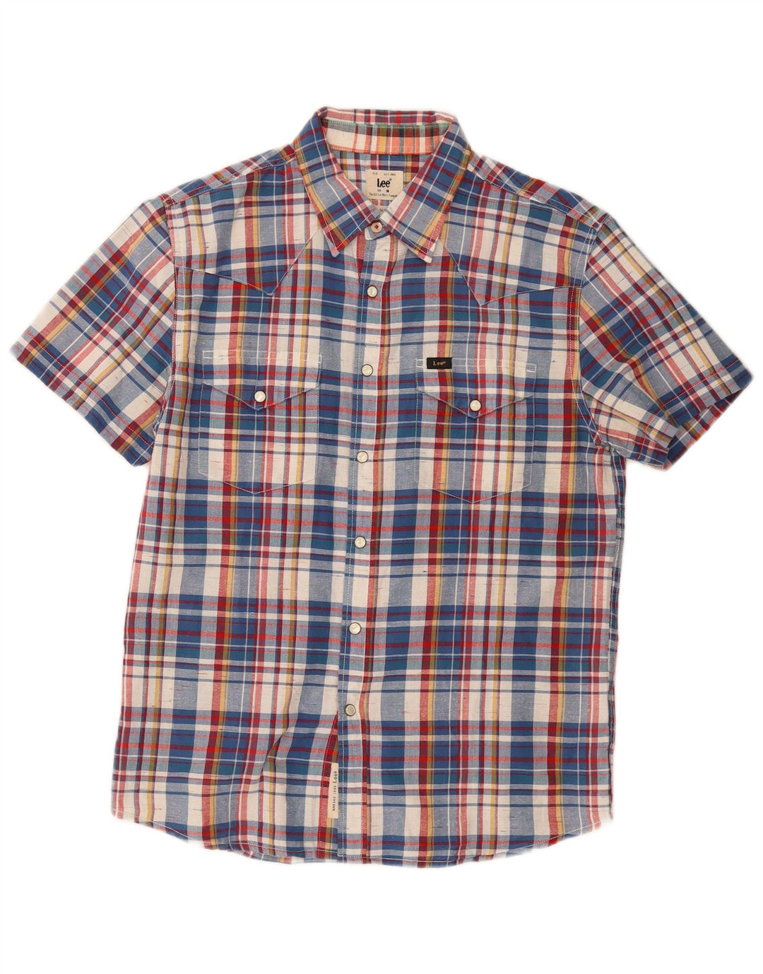 Cămașă Lee pentru bărbați, cu mânecă scurtă, slim fit, din bumbac mediu multicolor cu carouri