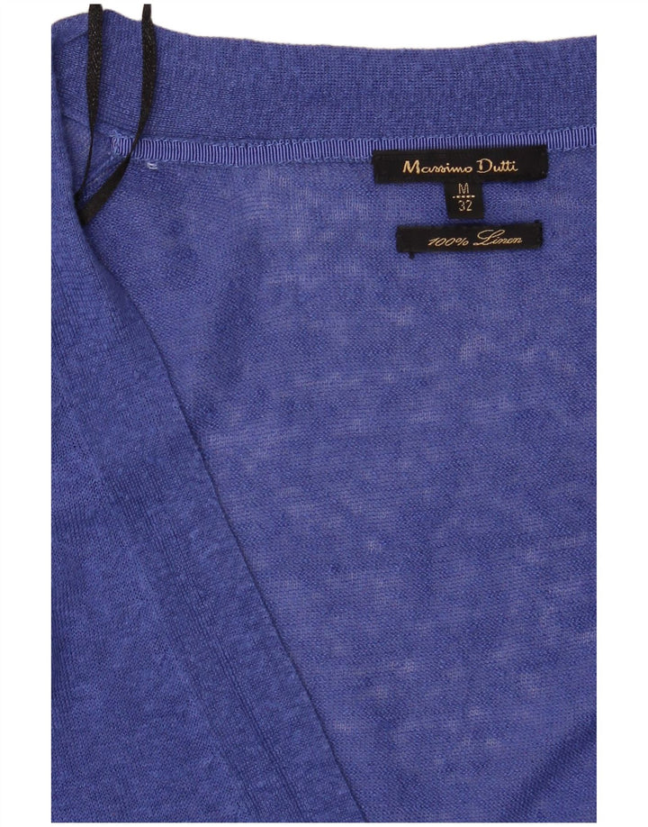 Pulover cardigan Massimo Dutti pentru femei UK 12 in albastru mediu