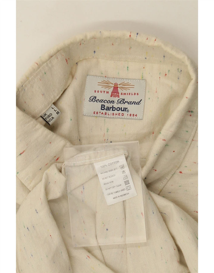 Cămașă Barbour pentru bărbați, mare, bej, cu pete