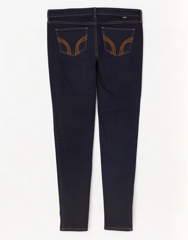 Blugi skinny pentru femei Hollister US 9 Medium W29 L29 Bumbac bleumarin
