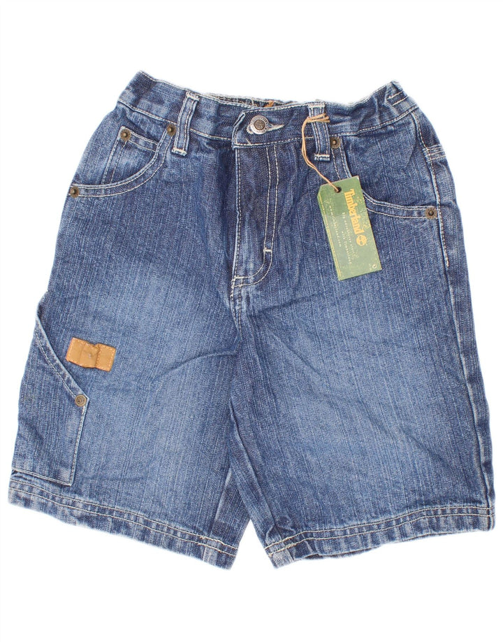 Pantaloni scurți din denim cargo Timberland pentru băieți 2-3 ani W22 bumbac albastru