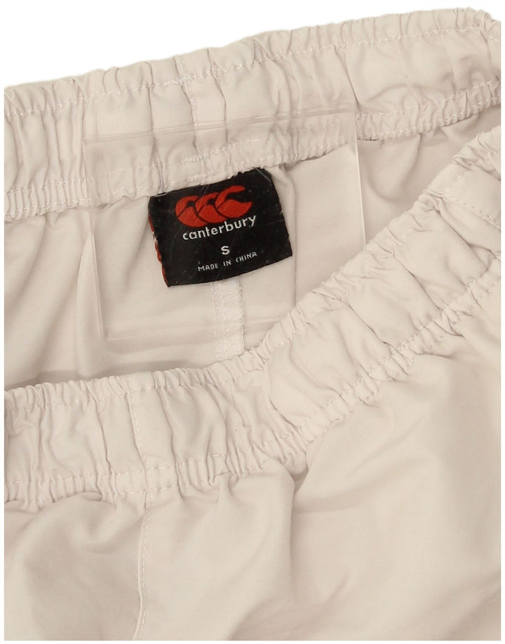 Pantaloni scurți sport grafic Canterbury pentru bărbați, poliester alb, mic