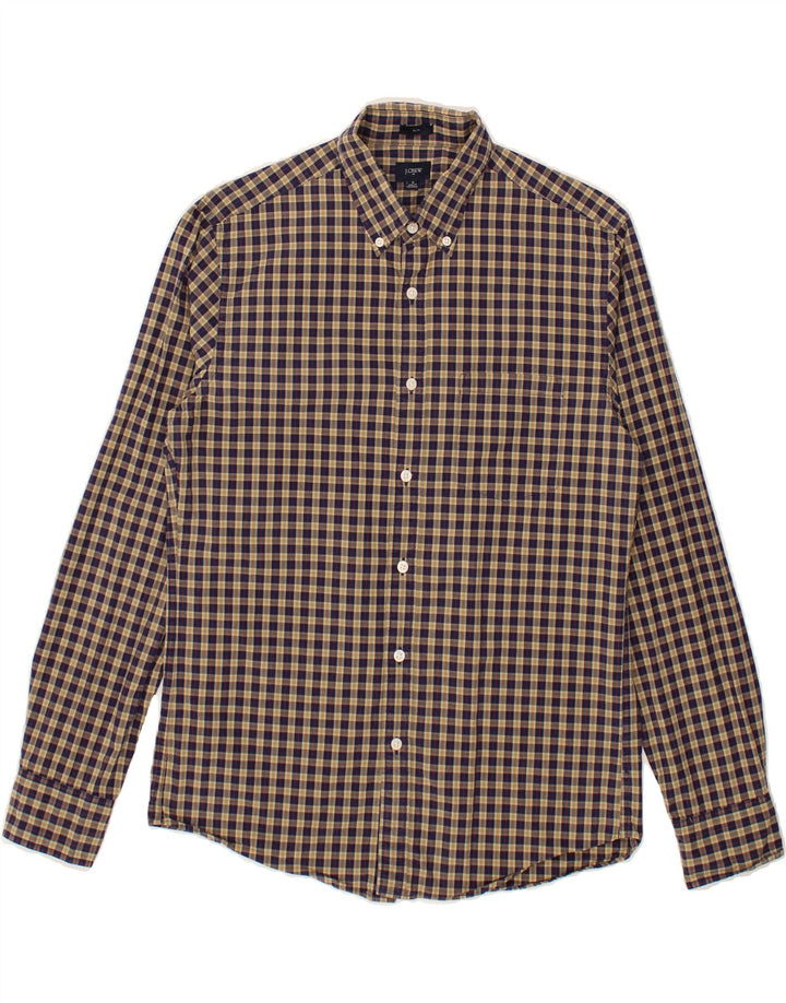 J. CREW Mens Slim Shirt Medium Navy Blue Check Cotton Vintage J. Crew and Second-Hand J. Crew from Messina Hembry 