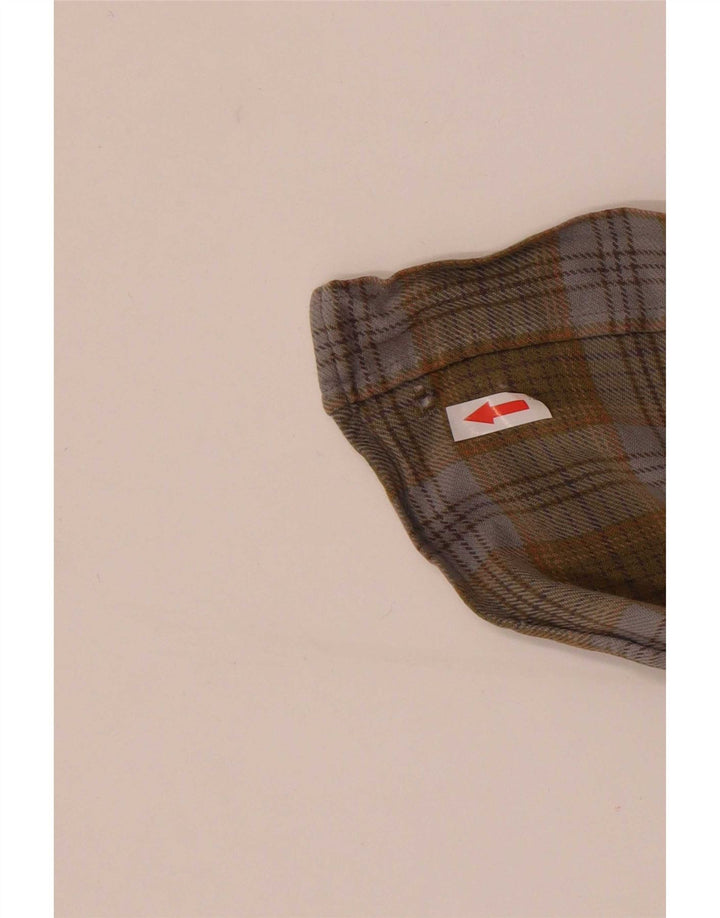 Cămașă de flanel pentru bărbați Barbour, bumbac cu carouri mari, kaki