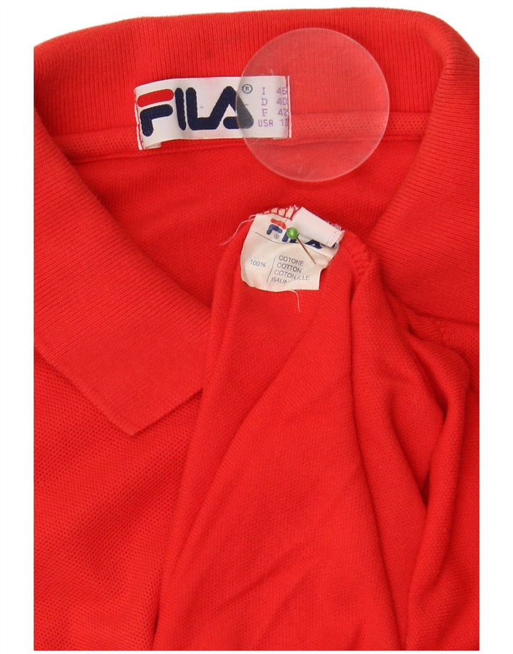 Tricou polo fără mâneci pentru femei FILA IT 46 mare bumbac roșu