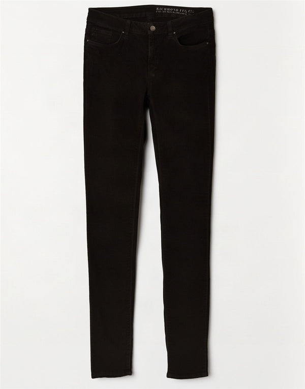 Pantaloni skinny din catifea pentru femei Jigsaw Richmond Fit W26 L32 bumbac negru