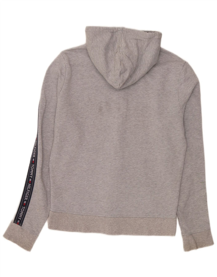 Pulover Tommy Hilfiger pentru bărbați, cu fermoar și cu capota, gri mediu
