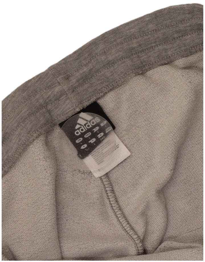 Pantaloni de trening Adidas pentru bărbați Joggeri mari, gri, bumbac