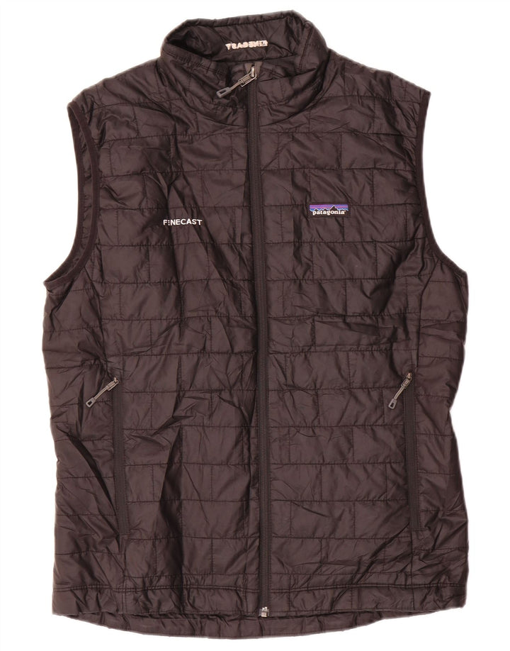 Patagonia Mens Padded Gilet UK 38 Medium Black Poliester