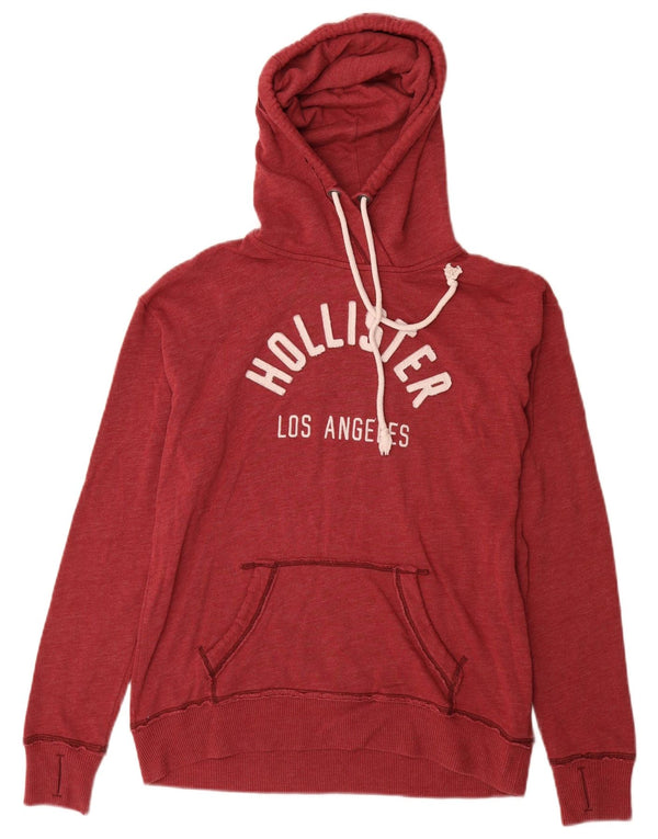 Pulover Hollister pentru damă, cu grafică, UK 10, bumbac roșu mic