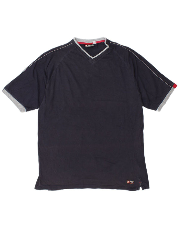 Tricou grafic pentru bărbați Lotto Top UK 42/44 XL Bumbac bleumarin