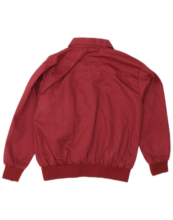 Vintage Boys Bomber Jacket 11-12 Years Burgundy Polyester