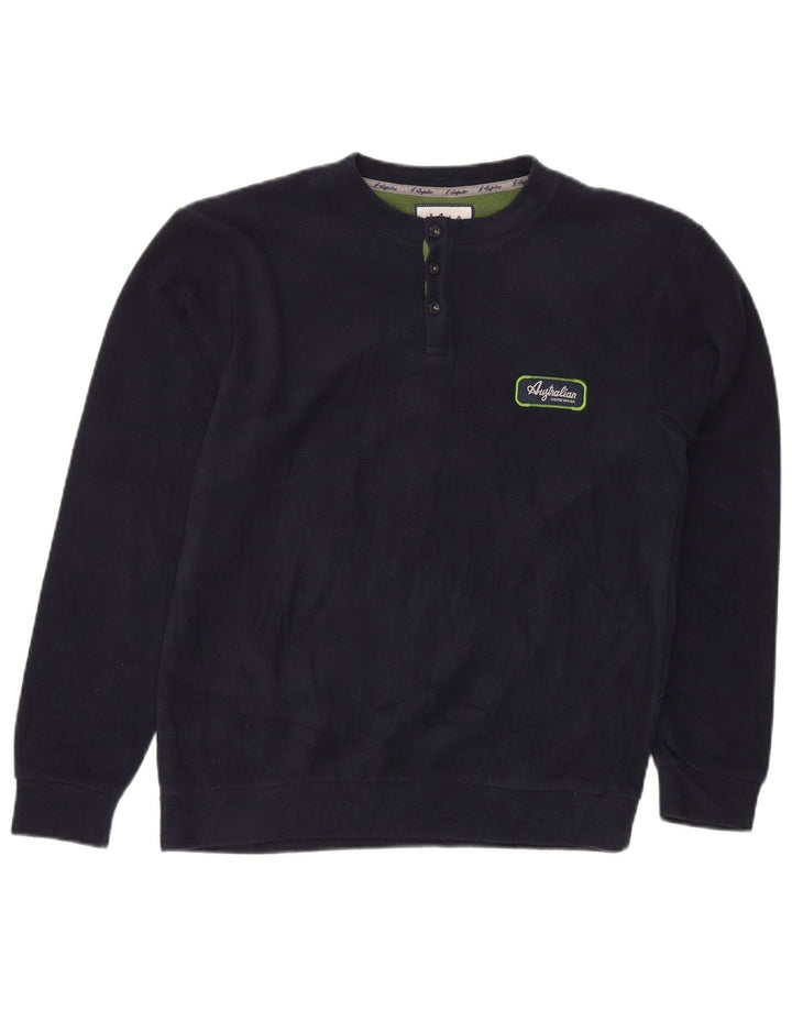 Pulover din lână pentru bărbați AUSTRALIAN L'ALPINA, poliester mediu bleumarin