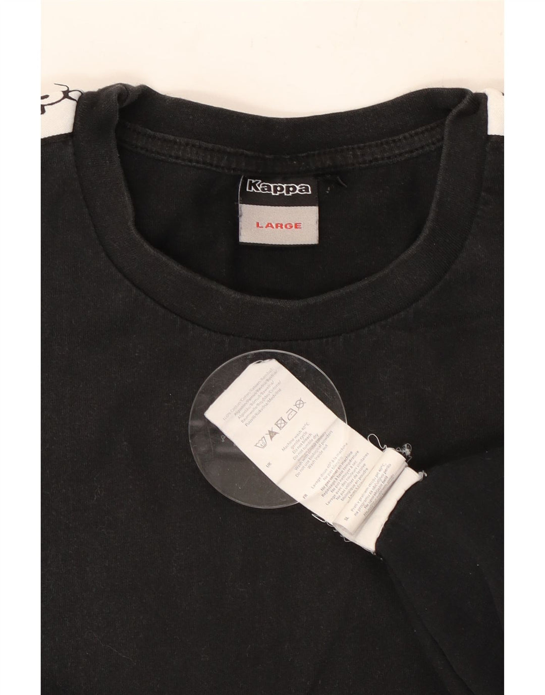 Tricou grafic pentru bărbați Kappa Top mare bumbac negru