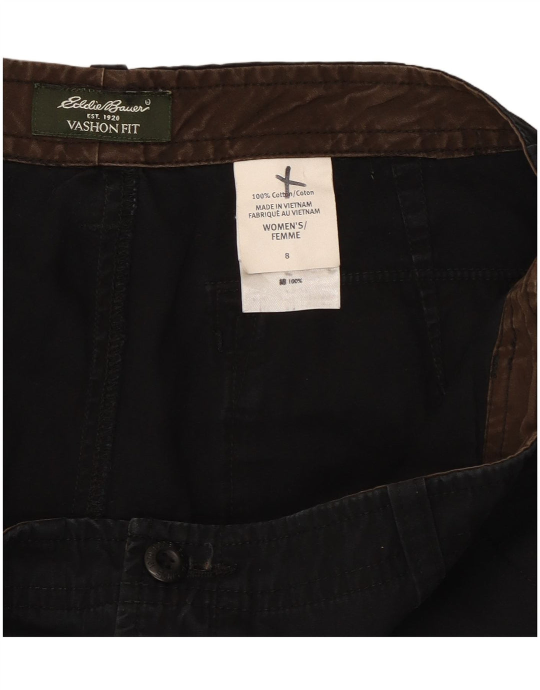 Eddie Bauer Pantaloni Capri Vashon Fit pentru femei US 8 Medium W30 L22 Negru