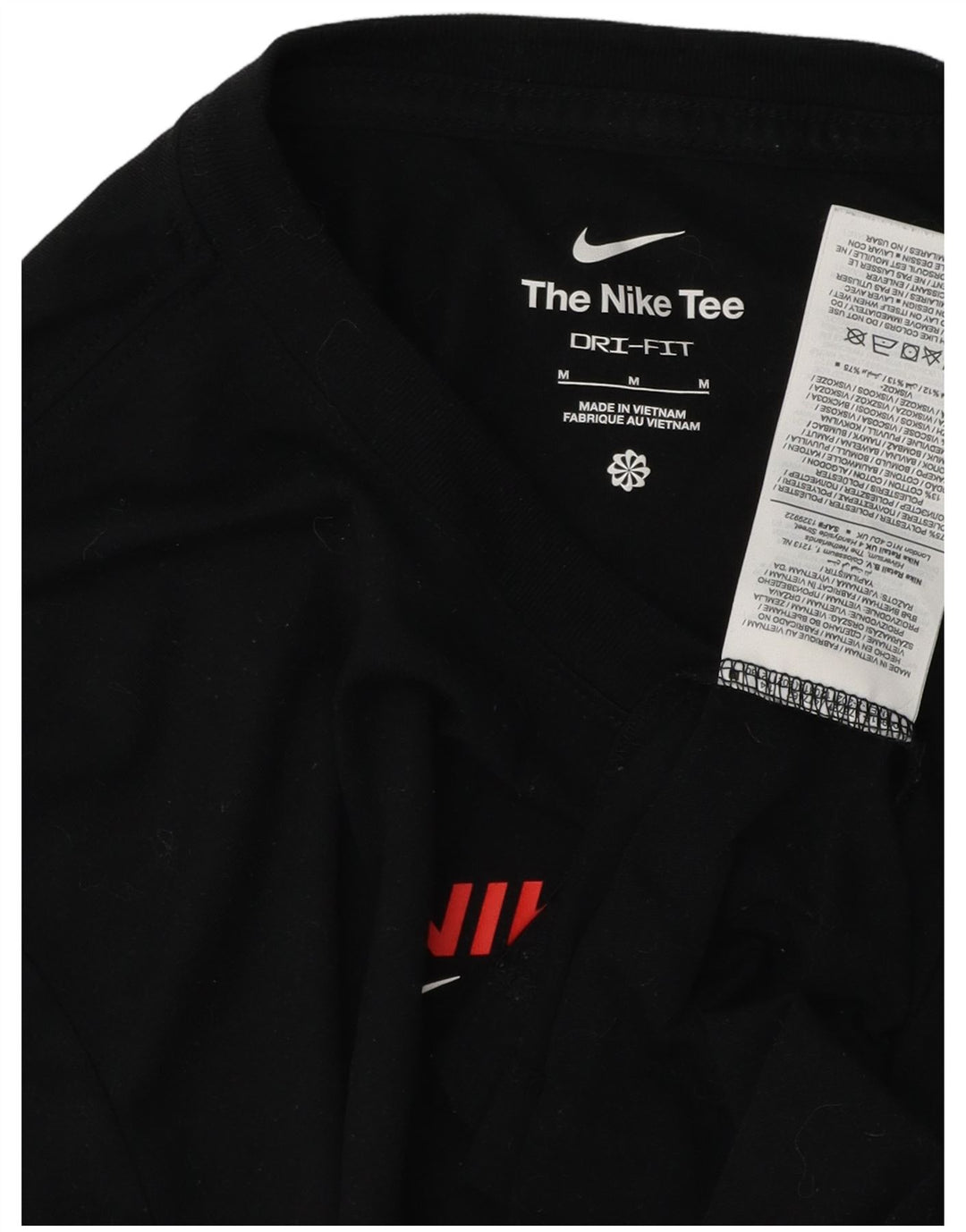 Tricou grafic NIKE Dri Fit pentru bărbați Top Mediu Negru Poliester