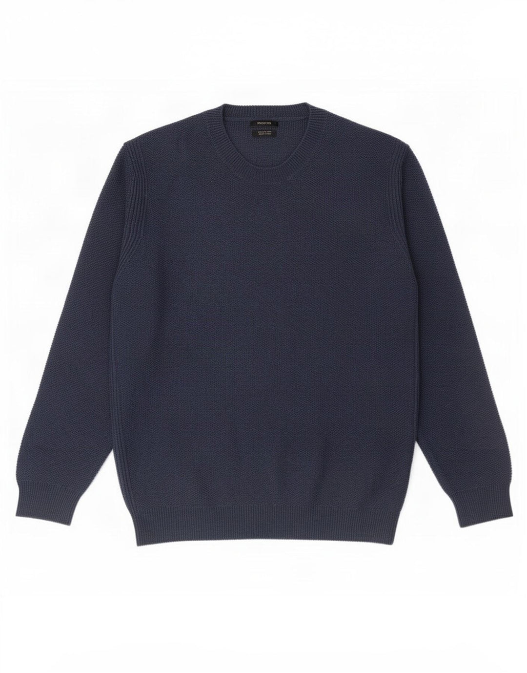 Pulover Massimo Dutti pentru bărbați, cu gât crew, lână mare, albastru