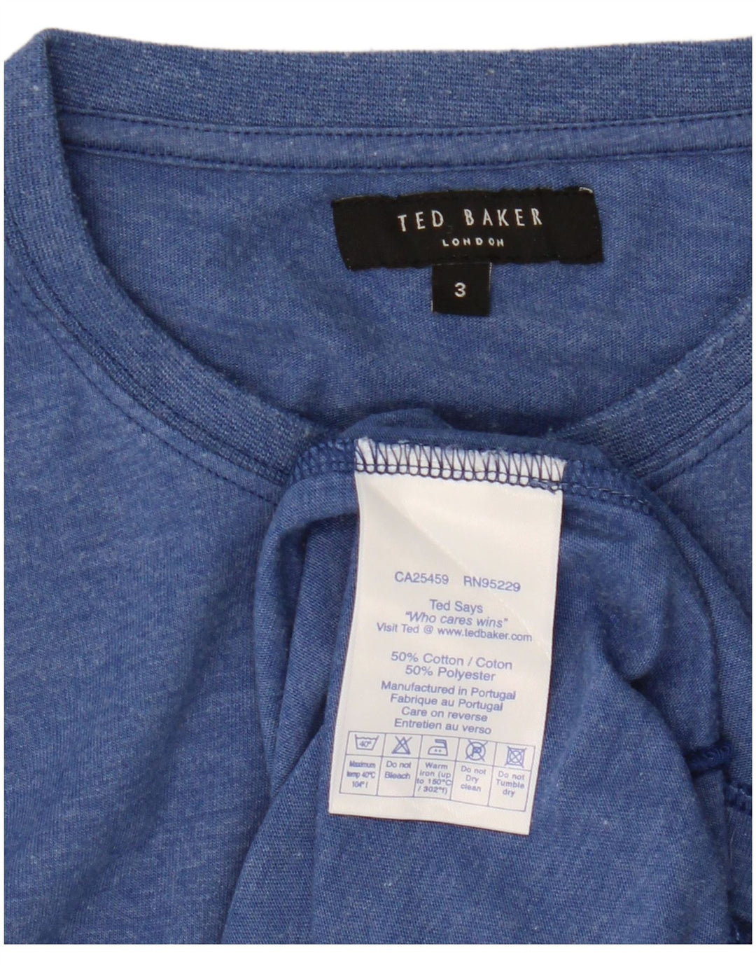 Tricou Bărbați Ted Baker Mărimea Top 3 Bumbac Albastru Mediu