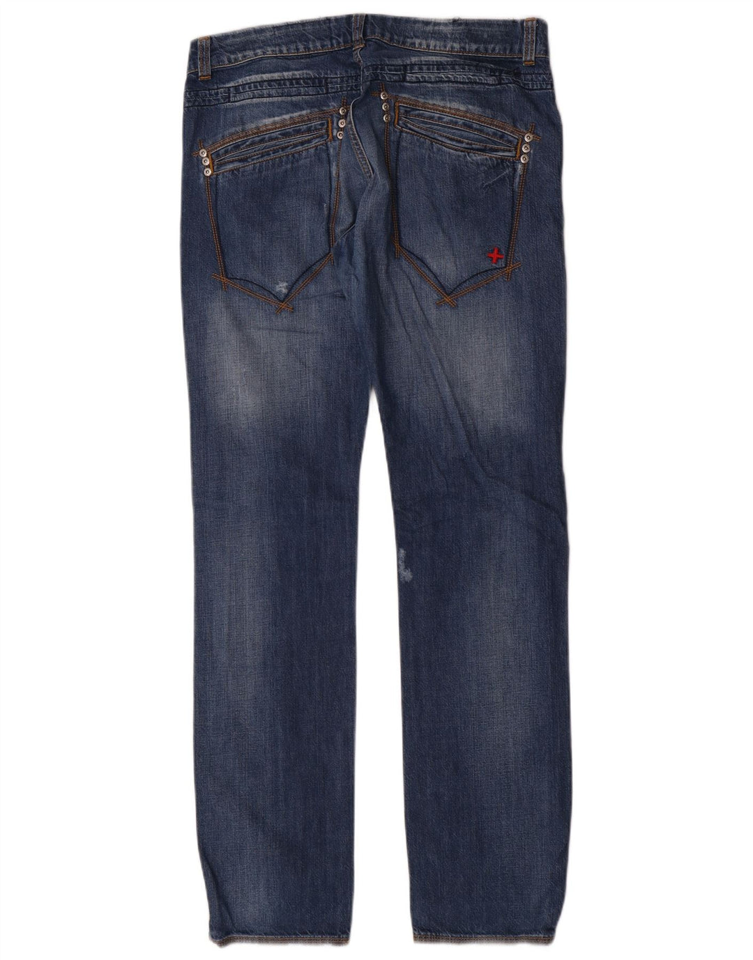 Blugi slim pentru bărbați Zu Elements Distressed W34 L34 Blue