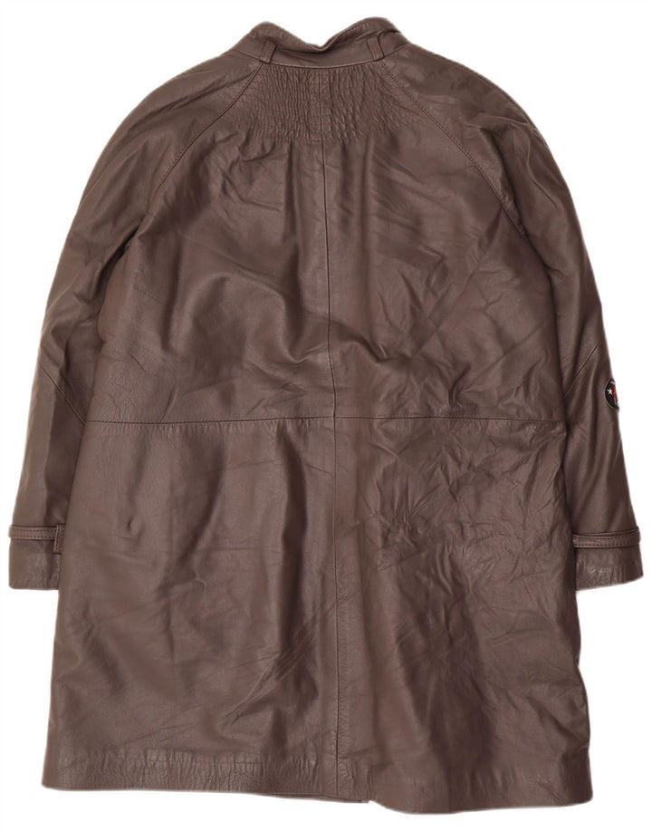 Palton din piele vintage pentru femei IT 48 XL gri