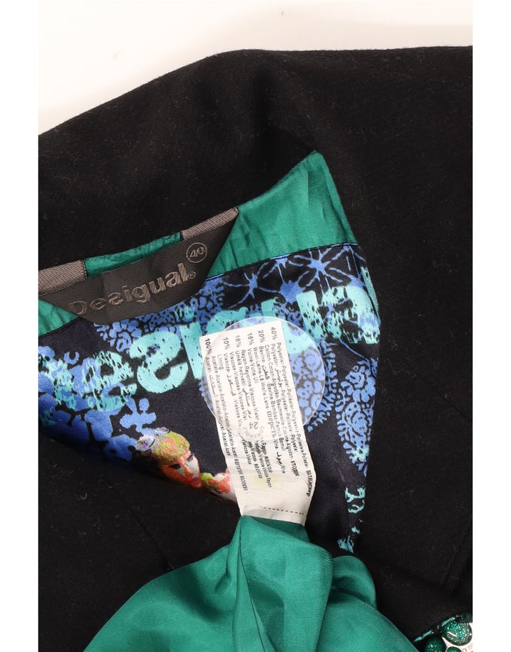 Palton pentru femei Desigual cu piept dublu EU 40 Mediu Multicolor