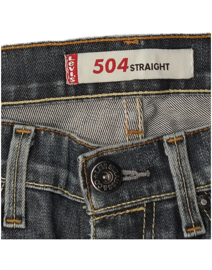 Blugi drepti pentru bărbați Levi's 504 W30 L31 bleumarin