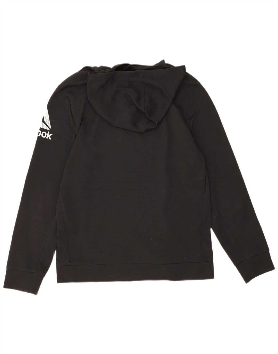 Pulover Reebok pentru bărbați cu capota grafică, poliester mediu negru