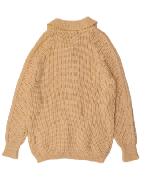 Cardigan Vintage pentru bărbați, mare, alb