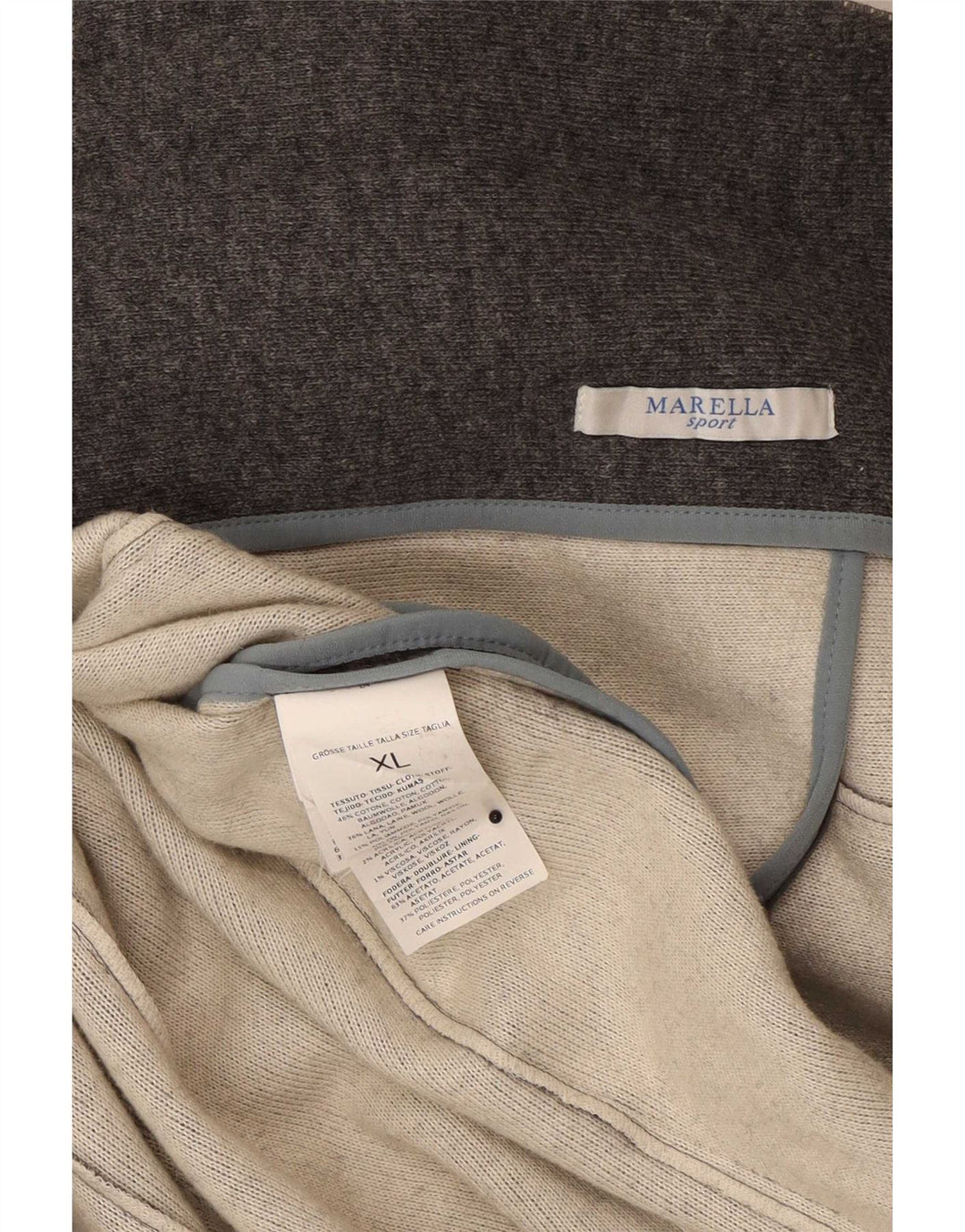 Jachetă pentru femei Marella, din tricot dublu, UK 18 XL, lână gri
