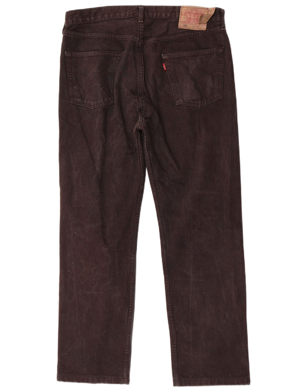 Blugi drepti pentru bărbați LEVI'S 501 W36 L29 negri