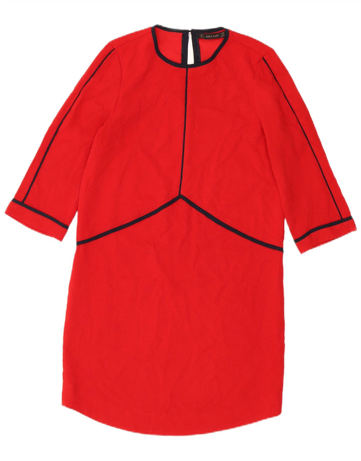 Rochie cu mâneci scurte ZARA pentru femei UK 10 Mic Roșu